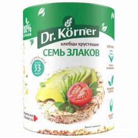 Хлебцы DR.KORNER "Семь злаков", хрустящие, 100 г, 601090014