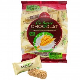 Конфеты мультизлаковые CO BARRE DE CHOKOLAT с белой глазурью, 200 г, пакет, БП-00001133