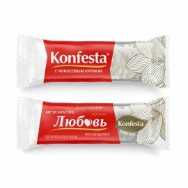 Конфеты KONFESTA со сливочно-кокосовым кремом, вафельные, 500 г, пакет