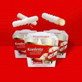 Конфеты KONFESTA со сливочно-кокосовым кремом, вафельные, 150 г