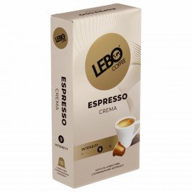 Кофе в капсулах LEBO "Espresso Crema" для кофемашин Nespresso, 10 порций