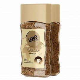 Кофе растворимый LEBO "Gold" 100 г, стеклянная банка, сублимированный