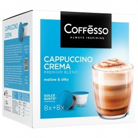 Кофе в капсулах COFFESSO "Cappuccino Crema" для кофемашин Dolce Gusto, 8 порций, 102150