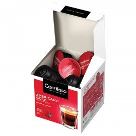 Кофе в капсулах COFFESSO "Americano Gold" для кофемашин Dolce Gusto, 16 порций, 102152