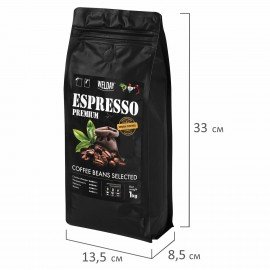 Кофе в зернах WELDAY "ESPRESSO Premium" 1 кг, 623438, УТ000015165