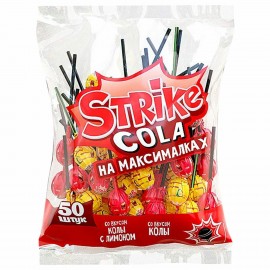 Карамель на палочке STRIKE "COLA на максималках" 565 г., КВК399