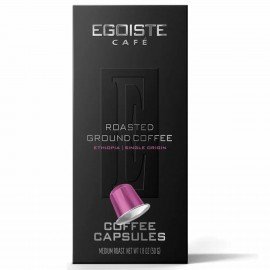 Кофе в капсулах EGOISTE "ETHIOPIA" для кофемашин Nespresso, 10 порций, арабика 100%, ФРАНЦИЯ,шк00777, EG05012003