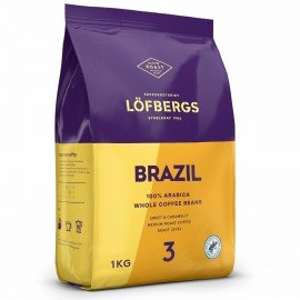 Кофе в зёрнах LOFBERGS "Brazil" 1 кг, арабика 100%, Швеция, 42672