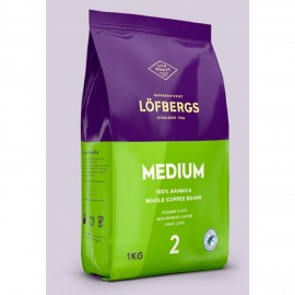 Кофе в зёрнах LOFBERGS "Medium Roast" 1 кг, арабика 100%, Щвеция, 40187