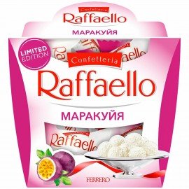 Конфеты RAFFAELLO Маракуйя с цельным миндальным орехом в кокосовой стружке, 150 г, 9020000001086