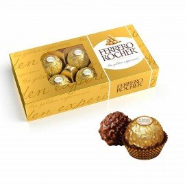 Конфеты шоколадные FERRERO Rocher с лесным орехом 75 г, пенал, 09020СТ0000114