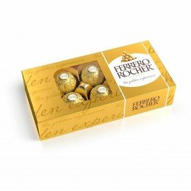 Конфеты шоколадные FERRERO Rocher с лесным орехом 75 г, пенал, 09020СТ0000114