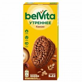 Печенье витаминизированное BELVITA "Утреннее" с какао 225 г, 9001215