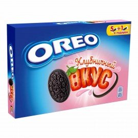 Печенье OREO с какао и начинкой с клубничным вкусом 228 г, 9001526