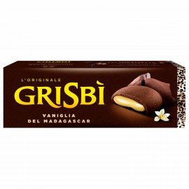 Печенье песочное GRISBI "Vaniglia" с тёмным шоколадом и ванильным кремом 135 г, ИТАЛИЯ, 21204