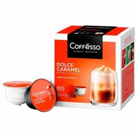 Кофе в капсулах COFFESSO "Dolce Caramel" для кофемашин Dolce Gusto, 16 порций, ш/к 08, 102155