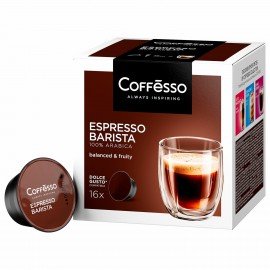 Кофе в капсулах COFFESSO "Espresso Barista" для кофемашин Dolce Gusto, 16 порций, ш/к, 102154