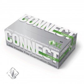 Перчатки смотровые латексные CONNECT, 45 пар (90 штук), размер XL (очень большие), -