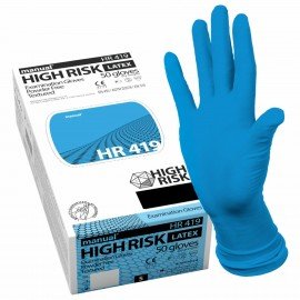 Перчатки латексные смотровые MANUAL HIGH RISK HR419 Австрия 25 пар (50 шт.), размер S (малый)