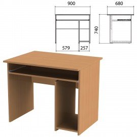 Стол компьютерный "Эко", 900х680х740 мм, бук бавария, 400995-55