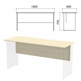 Столешница, царга стола письменного "Канц" 1600х600х750 мм, цвет дуб молочный, СК20.15.1