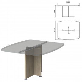 Каркас базы стола для переговоров "Приоритет" (1400х1200х750 мм), кронберг, К-912, К-912 кронберг
