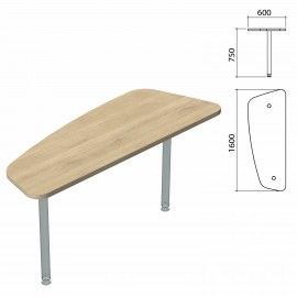 Стол приставной "Приоритет" (1600х600х750 мм), БЕЗ ОПОР (640411), кронберг, К-921, К-921 кронберг