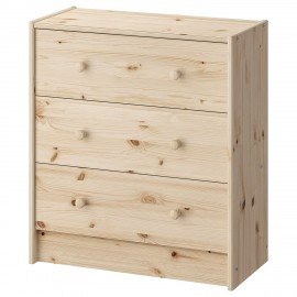 Комод деревянный, сосна, BRABIX "Scandi Wood SC-001" РАСТ, 620х300х700 мм, 3 ящика, 641890, 008.02.35