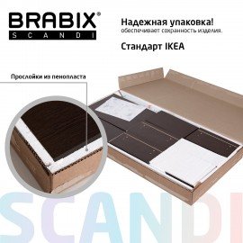 Стол письменный/компьютерный BRABIX "Scandi CD-016", 1100х500х750мм, 4 ящика, венге, 641893, ЦБ013707-3