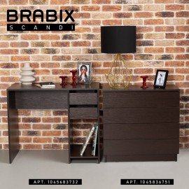 Комод BRABIX "Scandi CM-001", 750х330х730 мм, 4 ящика, ЛДСП, венге, 641902, ЦБ013659 -3