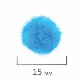 Помпоны для творчества, 5 цветов, 15 мм, 50 шт., ОСТРОВ СОКРОВИЩ, 661426
