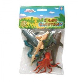 Набор фигурок "В мире животных", "Морские животные", 6 шт., 10 см, 1TOY, Т50514