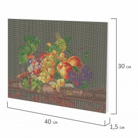 Картина стразами (алмазная мозаика) 30х40 см, ОСТРОВ СОКРОВИЩ "Натюрморт", на подрамнике, 662422