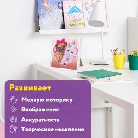 Картина стразами (алмазная мозаика) 20х20 см, ЮНЛАНДИЯ "Пушистые друзья", в деревянной рамке, 662439