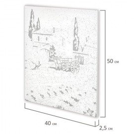 Картина по номерам 40х50 см, ОСТРОВ СОКРОВИЩ "Прованский пейзаж", на подрамнике, акриловые краски, 3 кисти, 662491