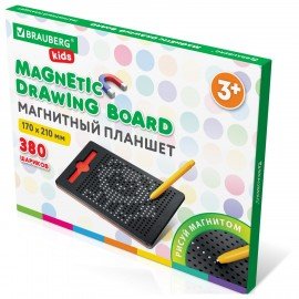 Магнитный планшет-доска MAGPAD MEDIUM для рисования 17х21 см, 380 шариков, BRAUBERG KIDS, 664921