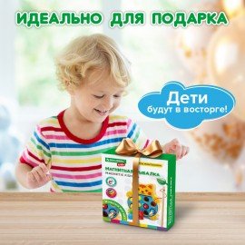 Сортер-рыбалка магнитный деревянный развивающий "Кот", BRAUBERG KIDS, 665246