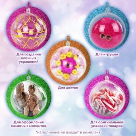 Пластиковые шары для поделок, 7 см, 5 шт., BRAUBERG HOBBY, 665390