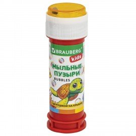 Мыльные пузыри 60 мл, с игрушкой на крышке, BRAUBERG KIDS, 665453