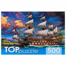 Пазл картонный 500 элементов АССОРТИ, 14 дизайнов, 330х480 мм, HATBER