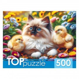 Пазл картонный 500 элементов АССОРТИ, 14 дизайнов, 330х480 мм, HATBER