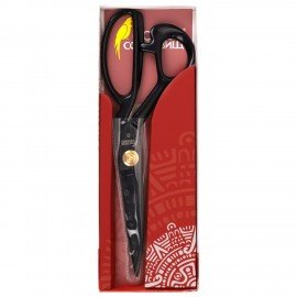 Ножницы портновские 240 мм, КЛАССИЧЕСКИЕ,черные,ручки с силиконовым покрытием, ОСТРОВ СОКРОВИЩ, 665598