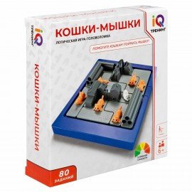 Настольная логическая игра IQ ТРЕНИНГ "Кошки-Мышки", 1TOY, Т25478