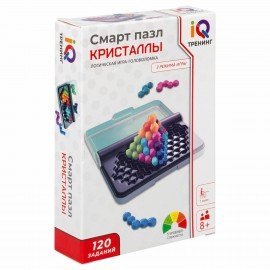 Настольная логическая игра IQ ТРЕНИНГ "Смарт пазл Кристаллы", 1TOY, Т25567