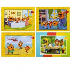 Пазлы картонные 54 элемента "Лицензионные сюжеты", КОМПЛЕКТ 30 шт., поле 17,5х13 см