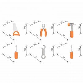 Набор инструментов игрушечный "Маленький мастер", пластиковый, 6 предметов, НОРДПЛАСТ, 544