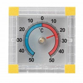 Термометр оконный биметаллический, крепление на липучку, диапазон от -50 до +50°C, ПТЗ, ТББ
