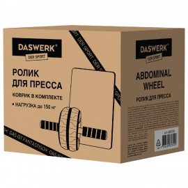 Ролик для пресса 16х28 см с ковриком, нагрузка до 150 кг, DASWERK, 680018