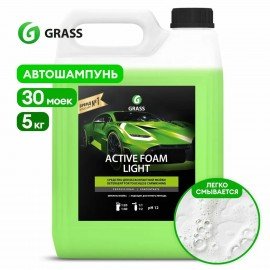 Автошампунь с активной пеной 5 кг, GRASS ACTIVE FOAM LIGHT, легкосмываемый, концентрат, 132101