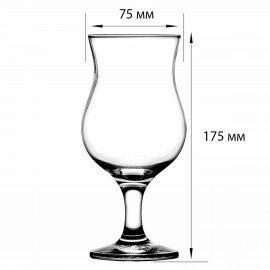 Бокал для коктейлей на ножке, 380 мл, КОМПЛЕКТ 6 штук, стекло, PASABAHCE БИСТРО, 44872